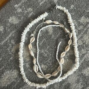 White and Cream Shell Necklace Set